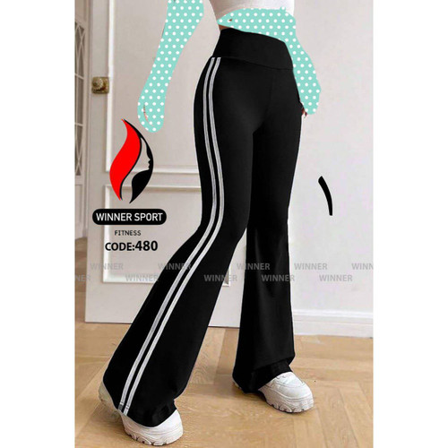 شلوار بوتکات دمپا گشاد فلامنت گِرَم بالا فری سایز ۳۶ تا ۴۲ تن شیک