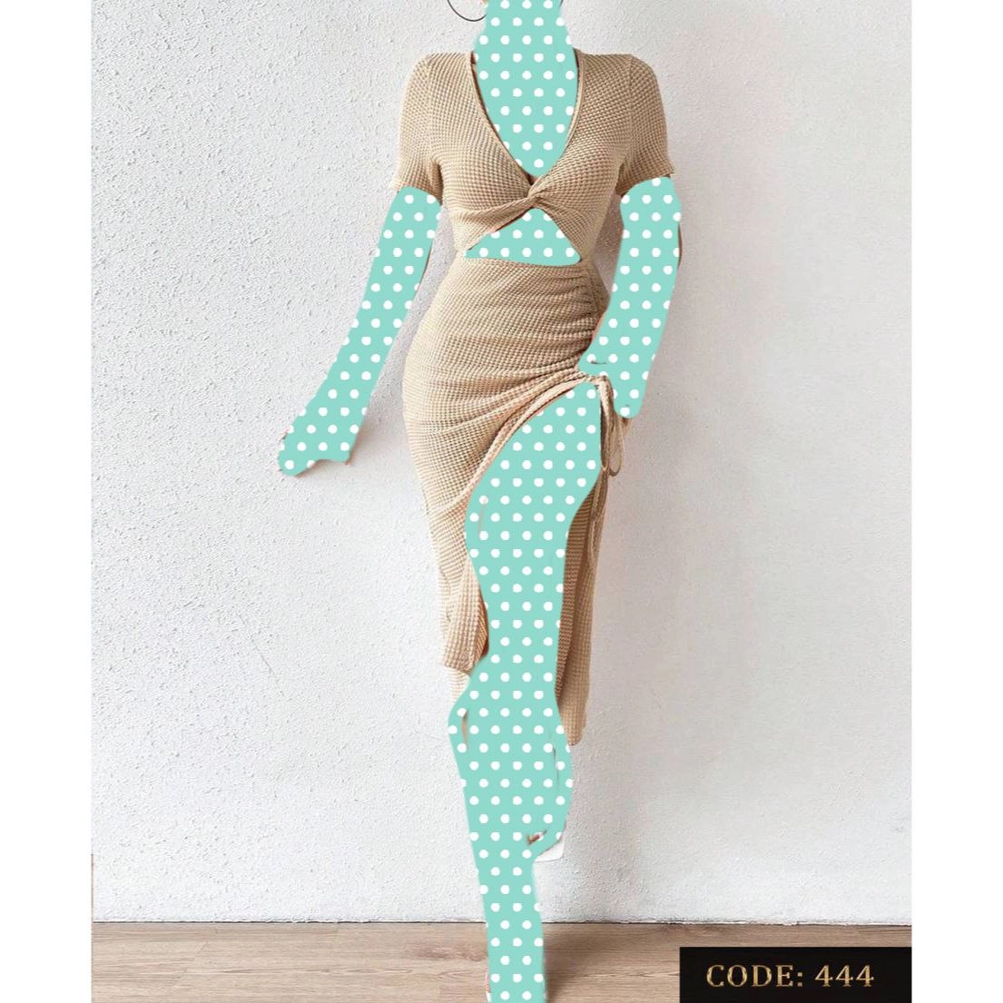 کد 444 ست نیمتنه کراپ دامن کوتاه گتردار چاکدار بیسکوییتی مراکشی فری سایز ۳۶ تا ۴۲ تن شیک