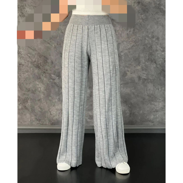 شلوار بگ دمپا گشاد بافت ۶ پیله نخ اکریلیک فری سایز ۳۶ تا ۵۰ تن شیک