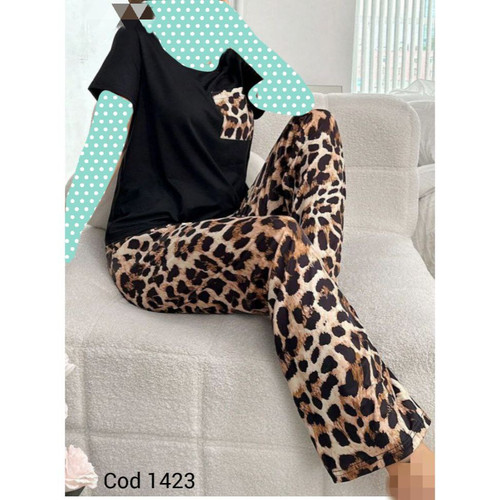 کد 1423 ست بلوز شلوار بگ فلامنت درجه یک فری سایز ۳۸ تا ۴۲ تن شیک