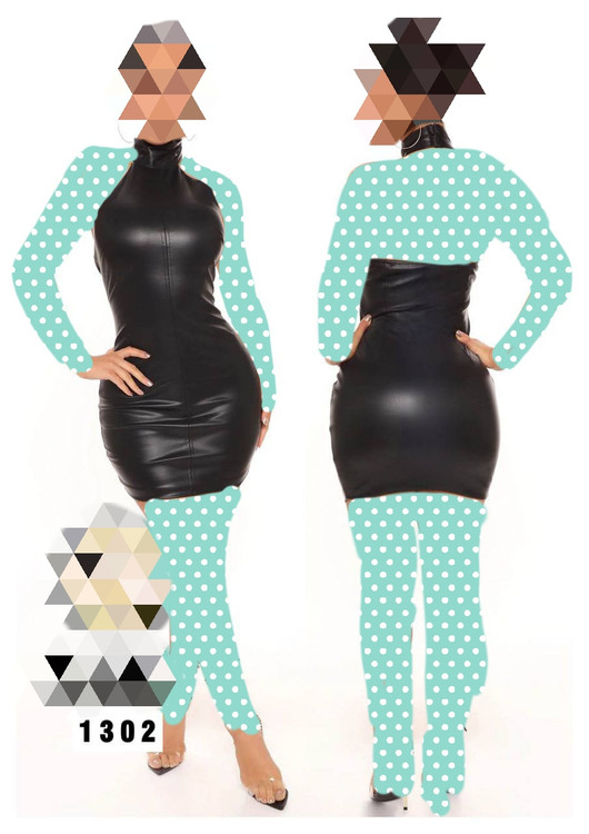 کد1302 تونیک پیراهن کوتاه مجلسی غواصی واکسی فری سایز ۳۶ تا ۴۲ تن شیک