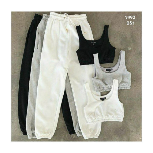 کد 1992 ست کراپ نیمتنه شلوار دمپا کش پنبه گلکسی فری سایز ۳۶ تا ۴۲ تن شیک