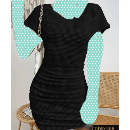 کد 388 تونیک پیراهن دامن چین دار مراکشی بیسکوییتی فری سایز ۳۶ تا ۴۰ تن شیک