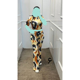 کد 9137 کراپ نیمتنه شلوار بوتکات چاپی فلامنت عالی فری سایز ۳۶ تا ۴۲ تن شیک