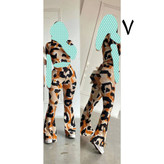 کد 9137 کراپ نیمتنه شلوار بوتکات چاپی فلامنت عالی فری سایز ۳۶ تا ۴۲ تن شیک