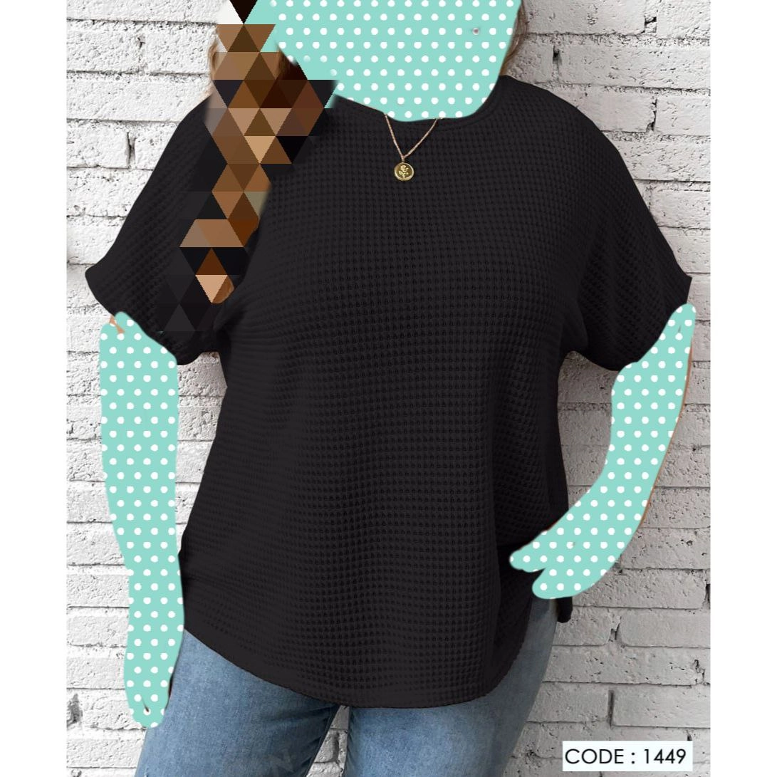 1449 تیشرت تک مراکشی بیسکوییتی فری سایز بیگ سایز بزرگ ۳۸ تا ۴۶ تن شیک