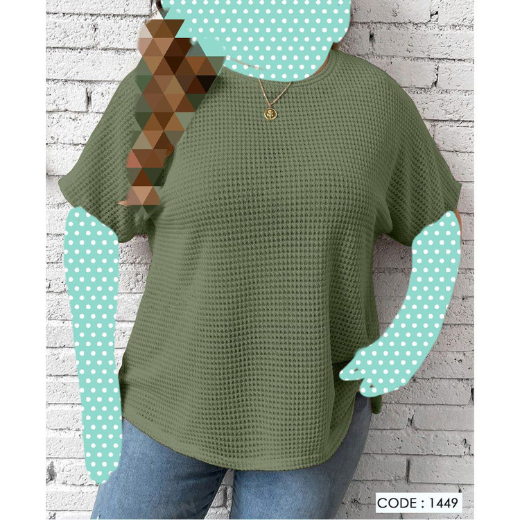 1449 تیشرت تک مراکشی بیسکوییتی فری سایز بیگ سایز بزرگ ۳۸ تا ۴۶ تن شیک