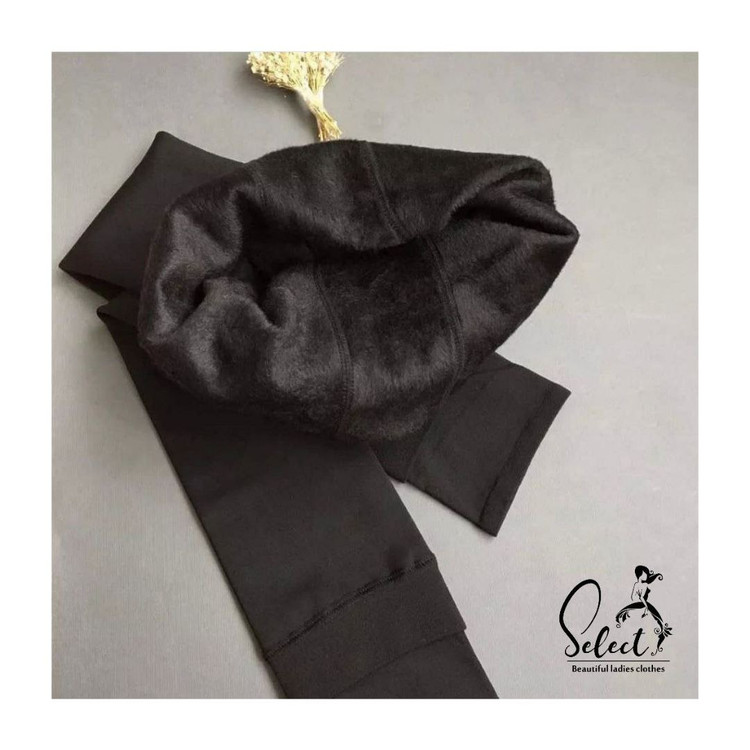 30207 ساق شلواری لگ ساپورتی ۳ کاره ۴ فاق داخل خز شَنِل بدون ریزش قواره دار فری ۳۶ تا ۴۸ تن شیک