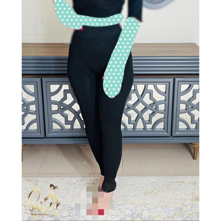 30207 ساق شلواری لگ ساپورتی ۳ کاره ۴ فاق داخل خز شَنِل بدون ریزش قواره دار فری ۳۶ تا ۴۸ تن شیک