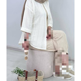 02198 شومیز مانتویی مانتو شومیزی مراکشی فری سایز ۳۶ تا ۴۴ تن شیک