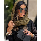 50123 شال چروک دور ریش نخ حریر قواره ۲۰۰ × ۶۵ تن شیک