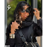 50123 شال چروک دور ریش نخ حریر قواره ۲۰۰ × ۶۵ تن شیک