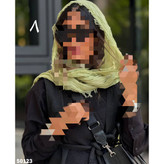 50123 شال چروک دور ریش نخ حریر قواره ۲۰۰ × ۶۵ تن شیک