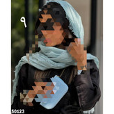 50123 شال چروک دور ریش نخ حریر قواره ۲۰۰ × ۶۵ تن شیک