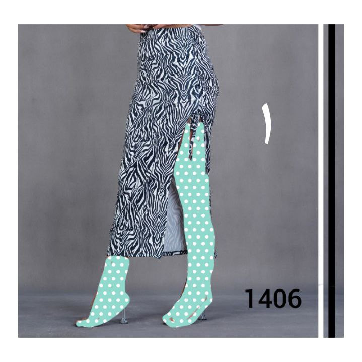 1406 دامن گتردار فشن ۲ طرح جذاب غواصی گلاسکو قد ۹۵ فری سایز ۳۸ تا ۴۲ تن شیک