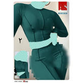 25559 ست کراپ نیمتنه و لگ دوخت برعکس میکرو کبریتی عالی فری سایز ۳۶ تا ۴۲ تن شیک