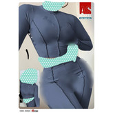 25559 ست کراپ نیمتنه و لگ دوخت برعکس میکرو کبریتی عالی فری سایز ۳۶ تا ۴۲ تن شیک