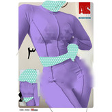 25559 ست کراپ نیمتنه و لگ دوخت برعکس میکرو کبریتی عالی فری سایز ۳۶ تا ۴۲ تن شیک