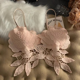 کراپ نیمتنه گیپور گل رز فری سایز 36 تا 42 تن شیک