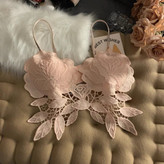 کراپ نیمتنه گیپور گل رز فری سایز 36 تا 42 تن شیک