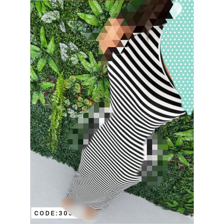 30326 تونیک پیراهن رومی فانریپ راه راه فری سایز ۳۶ تا ۴۲ تن شیک