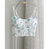 تاپ کراپ نیمتنه گیپور آستردار بند سوتینی فری سایز 36 تا 42 تن شیک