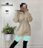 50703 هودی تک عروسکی گتر دار دورس داخل کرکی فری 36 تا 42 به 44 جذب تن شیک