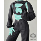 51102 ست ۳ تکه کراپ نیمتنه و رویه و جاگر دورس کرکی فری سایز ۳۶ تا ۴۴ تن شیک