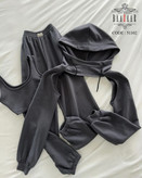 51102 ست ۳ تکه کراپ نیمتنه و رویه و جاگر دورس کرکی فری سایز ۳۶ تا ۴۴ تن شیک