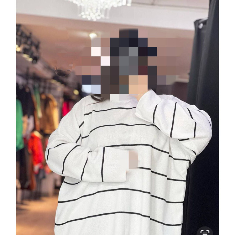 بافت راه راه ریز گرد بافت آکریل قواره دار قد ۷۰ فری سایز ۳۶ تا ۴۸ تن شیک