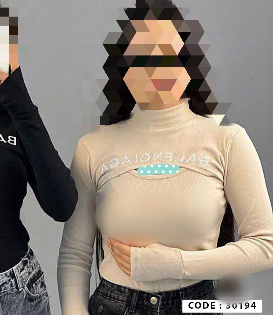 30194 بادی یقه اشکی آستین فینگری کبریتی فری سایز ۳۶ تا ۴۲ تن شیک