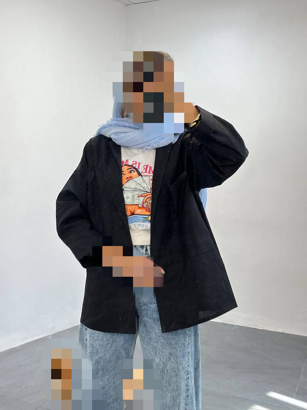 AM مانتو کت جلو باز جیب دار لینن قد ۷۰ فری سایز ۳۸ تا ۴۴ تن شیک