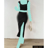 437 ست کراپ دامن گتردار بیسکوییتی مراکشی فری سایز ۳۶ تا ۴۲ تن شیک