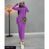 1504 پیراهن تونیک ماکسی بلند یقه اسکی فانریپ کبریتی عالی فری ۳۶ تا ۴۴ تن شیک