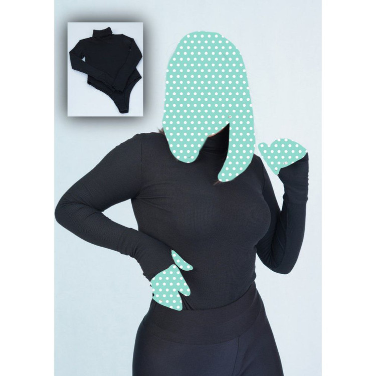 1307 بادی یقه اسکی فینگردار شصتی فانریپ پنبه کبریتی فری سایز ۳۸ تا ۴۲ تن شیک