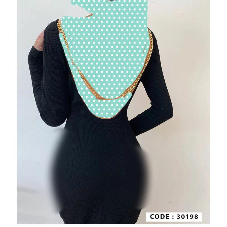 30198 پیراهن ماکسی پشت باز زنجیردار فانریپ کبریتی فری 36 تا 42 تن شیک