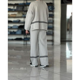 02102 ست پولیور بلوز و شلوار بافت دوخط لطیف و نرم فری سایز ۳۶ تا ۴۴ تن شیک