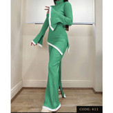 411 تیشرت شلوار بغل چاکدار فانریپ پنبه کبریتی فری ۳۶ تا ۴۲ تن شیک