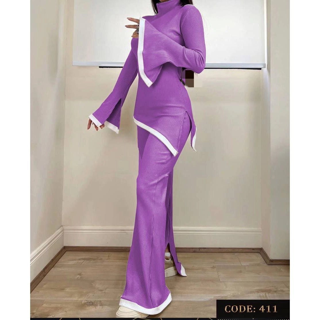 411 تیشرت شلوار بغل چاکدار فانریپ پنبه کبریتی فری ۳۶ تا ۴۲ تن شیک