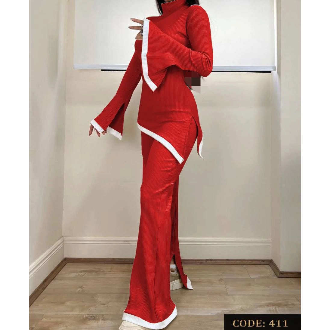 411 تیشرت شلوار بغل چاکدار فانریپ پنبه کبریتی فری ۳۶ تا ۴۲ تن شیک