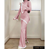 411 تیشرت شلوار بغل چاکدار فانریپ پنبه کبریتی فری ۳۶ تا ۴۲ تن شیک