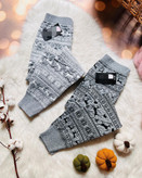 TOP شلوار بافت بافتنی طرح برجسته نخ اکریلیک قد ۹۵ تا ۱۰۰ فری سایز ۳۶ تا ۵۰ تن شیک