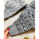 TOP شلوار بافت بافتنی طرح برجسته نخ اکریلیک قد ۹۵ تا ۱۰۰ فری سایز ۳۶ تا ۵۰ تن شیک