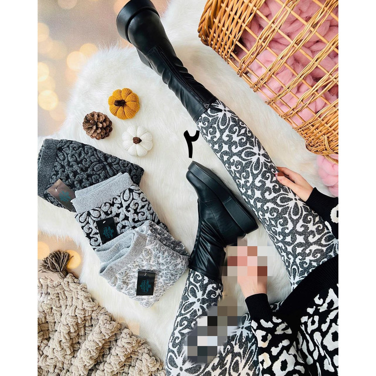 TOP شلوار بافت بافتنی طرح برجسته نخ اکریلیک قد ۹۵ تا ۱۰۰ فری سایز ۳۶ تا ۵۰ تن شیک