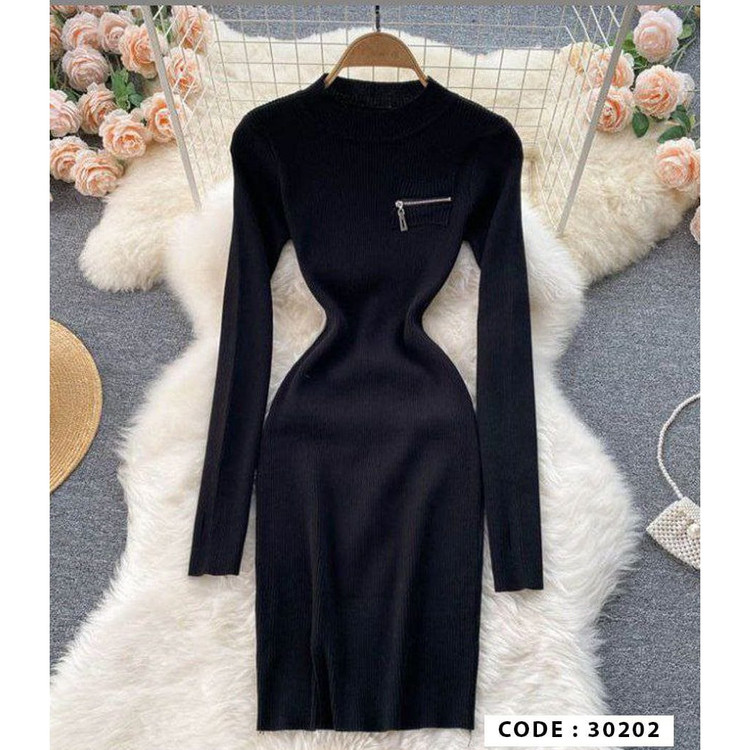 30202 تونیک شومیز پیراهن ماکسی بلند آستین فینگر انگشتی کبریتی فری سایز ۳۶ تا ۴۴ قد ۹۰