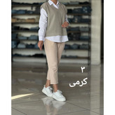 02106 ژیله تک بافت آکریلیک قد ۶۰ و شومیز سفید تک فری سایز ۳۶ تا ۴۴ تن شیک