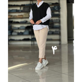 02106 ژیله تک بافت آکریلیک قد ۶۰ و شومیز سفید تک فری سایز ۳۶ تا ۴۴ تن شیک