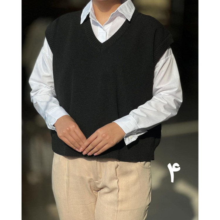 02106 ژیله تک بافت آکریلیک قد ۶۰ و شومیز سفید تک فری سایز ۳۶ تا ۴۴ تن شیک