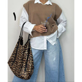 02106 ژیله تک بافت آکریلیک قد ۶۰ و شومیز سفید تک فری سایز ۳۶ تا ۴۴ تن شیک