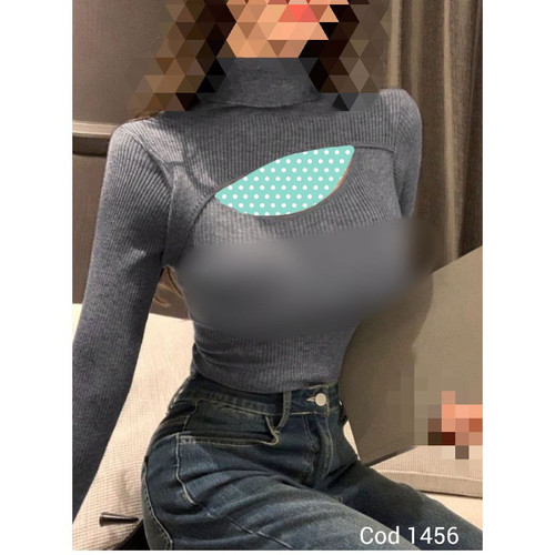 1456 بادی یقه اسکی یقه اشکی فانریپ پنبه کبریتی فری سایز 36 تا 44 تن شیک